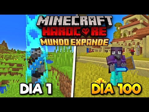 Sobreviví 100 DÍAS en MUNDO QUE SE EXPANDE en Minecraft Hardcore