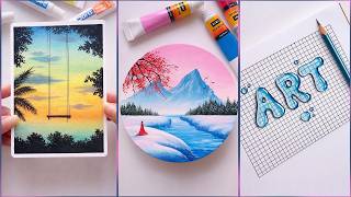 12 Easy Art TIPS & HACKS That Work Extremely Well || Easy painting for Beginners
