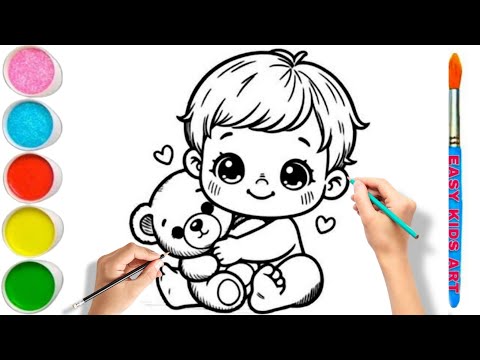 Super Easy Cute Baby Drawing for Kids & Toddlers | Cute Baby Drawing