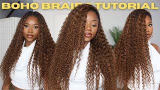How To Do Full Boho Braids With #30 Color Hair | Step-by-Step Tutorial