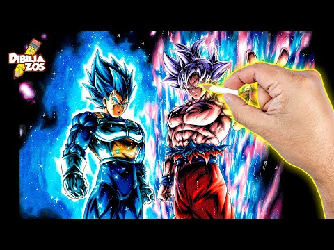 ¿EL MEJOR DIBUJO QUE HE HECHO? 😱 | CÓMO DIBUJAR A GOKU ULTRA INSTINTO Y VEGETA BLUE EVOLUCIONADO