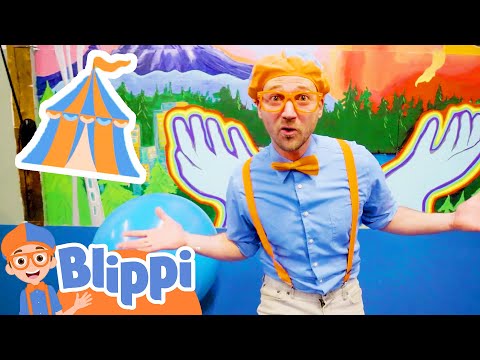 Blippi Learns Circus Tricks - Indoor Trampoline FUN | Blippi | Shows for Kids - Explore With Me!