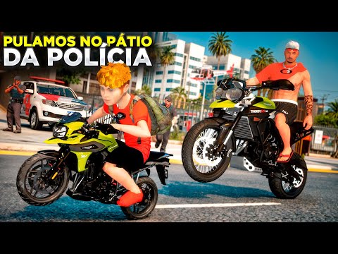 INVADI O PÁTIO DA POLICIA PRA RECUPERAR A MINI MOTO DO MEU IRMÃOZINHO!💥 (GTA 5)