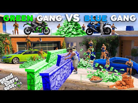 Franklin Blue Gang VS Shinchan Green Gang Biggest Challenge In GTA 5!