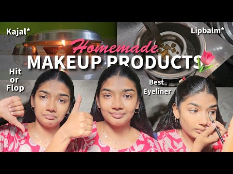 How to Make *MAKEUP* Products at home in Tamil | DIY kajal and Lipbalm | Hit or Flop?