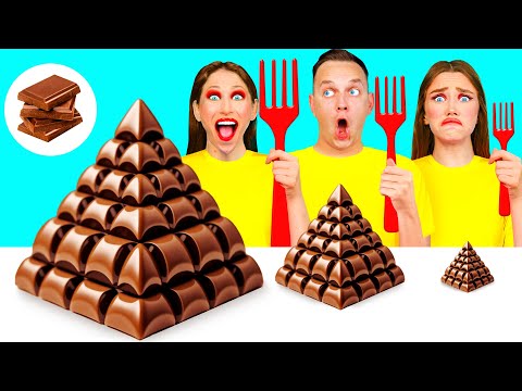 Big, Medium and Small Plate Challenge | Funny Kitchen Hacks by TeenTeam Challenge