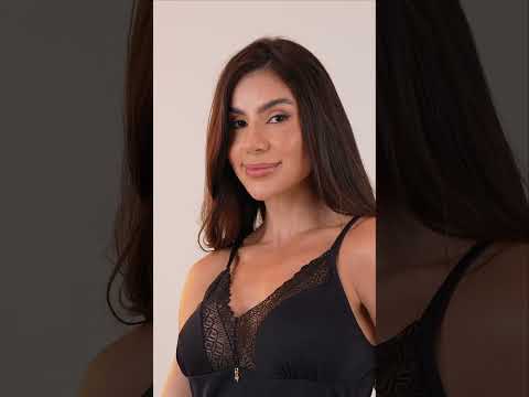 Camisola Marisa Em Poliamida e Renda Sem Bojo