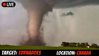 🔴 Canadian High Impact Tornado Threat - LIVE STORM CHASER