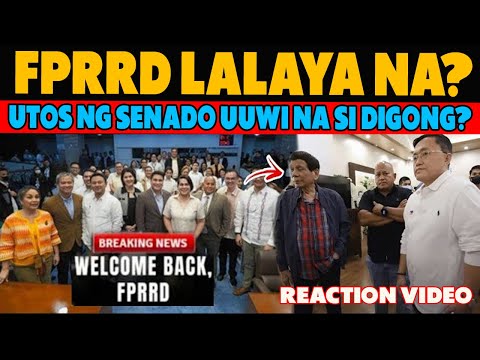 MALAKING GOODNEWS! Agarang Pag UWi ni PRRD Ipinag-Ut0s ng Mga Senad0r! SENADO NagLabas ng U REACTION