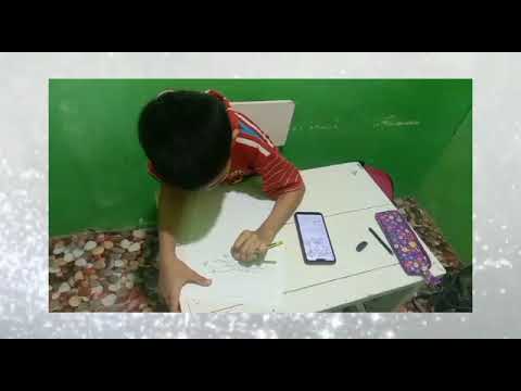 Kegitan Menggambar M. ihsan Alfaras siswa SLB Auti