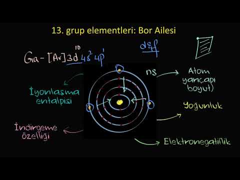 13. Grup Elementlerinin Özellikleri ve Bazı Trendler (Kimya)