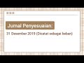 Jurnal Penyesuaian Sewa