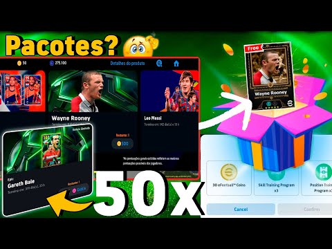 Bale e Rooney grátis? O pacote vem com box de 50 jogadores no eFootball 2025?