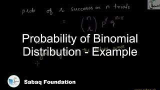 Probability of Binomial Distribution - Example