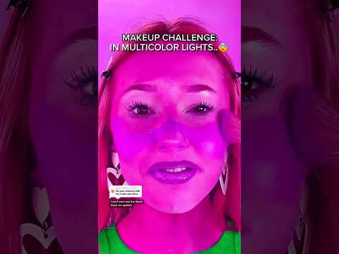 Multicolor LIGHT Makeup CHALLENGE😱Colorful eyeshadow look & creative makeup #youtubeshorts #shorts