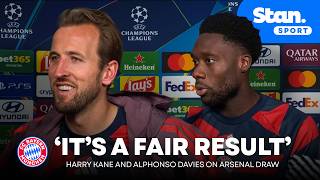 'I ALWAYS prefer to score' 😉 Harry Kane and Alphonso Davies react to Bayern's draw with Arsenal