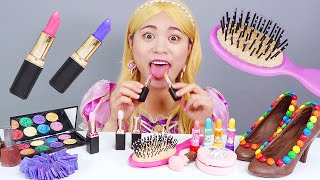 Son môi ăn được Trang điểm bằng sô cô la Mukbang DONA