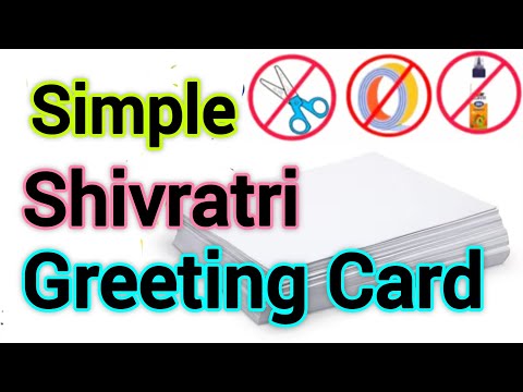 Simple Shivratri Greeting Card || Happy Maha Shivaratri || Diy Paper Shivratri Card Making Ideas