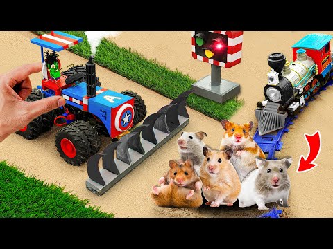 Top DIY Tractor making Bulldozer Train mini Bridge | diy Helicopter Rescue Train Tracks Repair