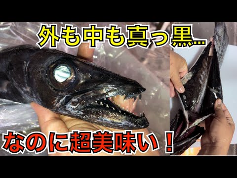 中身まで真っ黒！超美味だけど超食べにくい深海魚「クロシビカマス」を釣って食う