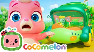 STOP THAT BUS! 🤚🏻 Wheels on the Bus 🚌 CoComelon JJ's Animal Time | Animal Songs
