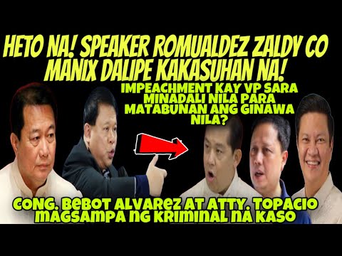 HALA MARTIN ROMUALDEZ ZALDY CO AT MANIX DALIPE KAKASUHAN NILA CONG. ALVAREZ AT ATTY. TOPACIO‼️