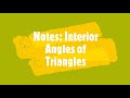 Exploring Interior Angles of Triangles