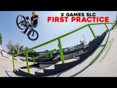 FIRST STREET PRACTICE - X GAMES SLC 2025 - Travel Delays, Hot Weather, and Waxed Ledges