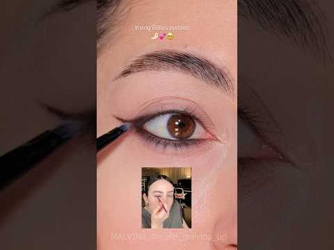 Billie Eilish eyeliner🤌🏻#billieeilish #eyeliner #eyelinertutorial #makeup #макияж #makeuptutorial