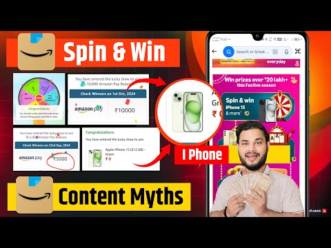 Amazon spin and win real or fake | amazon spin and win iphone 15 |amazon fun zone quiz answers today