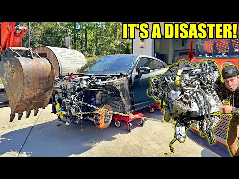 Rebuilding A Wrecked 2024 Nissan GTR In My Driveway (Part 2): Engine Nightmare