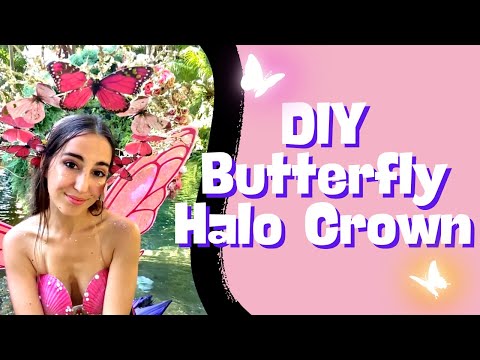 How I made this massive butterfly halo crown for under $10!