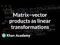 Matrix Vector Products and Transformations