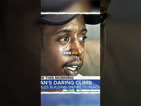 Man Climbs 19-Story Building to Save His Mother from a Burning Apartment☠️🫡