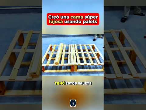 This guy is a genius, he created a super luxurious bed using pallets😮