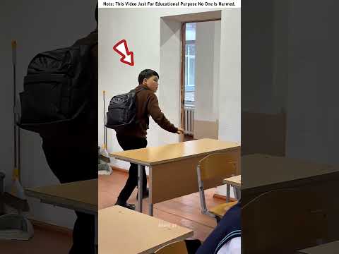 Fooled teacher by acting like he was leaving #shortsvideo