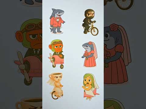 Italian Brainrot Paper Couples Wedding Matching Puzzle #shortsviral #italianbrainrot #memes