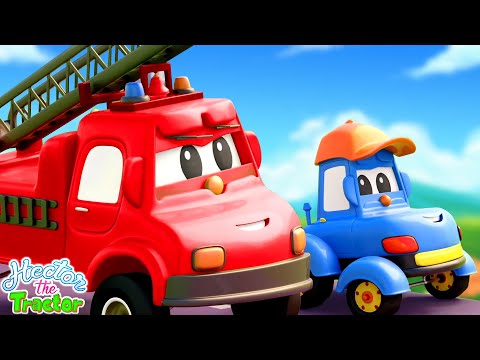 Wheels on the Fire Truck + More Cartoon Sing Along Nursery Rhymes for Children