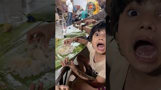 Small மாமனார் வீட்டு கிடாகறி விருந்து❗திருவிழா கடை வீதி  Big அப்பளம்🥰 #lunchbox #shorts #saravijay