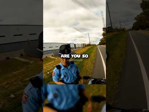 Biker’s Answer Shocks The Cop 😮 @rjmakesvideo