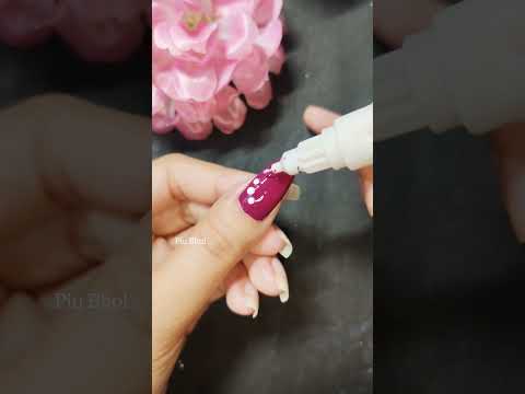🧷🌼Easy Nail Art with Safety Pin At Home 🏡💅#nailart #piubhol #shorts