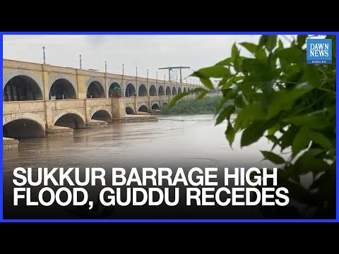 YouTube video thumbnail: Pakistan Floods Update: Sukkur Barrage Faces High Flood at 510,000 Cusecs as Guddu Recedes