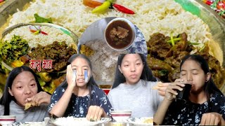 Local kukhurako masu bhat |Mukbang|