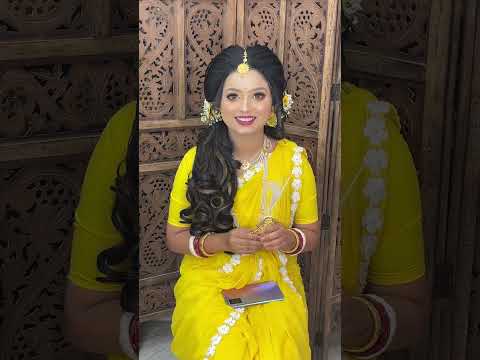 আইবুড়ো ভাত থেকে সোনার মুকুট পড়া শুরু করল😱😱 #bengalibridalmakeup #wedding