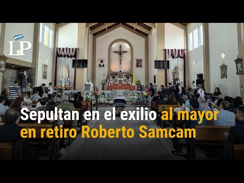 Entre lágrimas y clamor de justicia, sepultan en el exilio al mayor en retiro Roberto Samcam