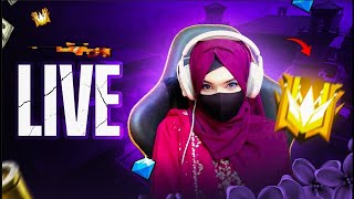 New Grandmaster Top 1 Push V Badge Lobby ❤ Free Fire LIVE! SADIA GAMING #ff #freefire
