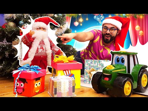 ¡Papá Noel ha perdido los regalos! Juegos con el Tractor Johnny y Manu