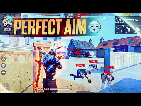 Perfect Aiming Tutorial For Always Red Numbers On Mobile 🎯 | Aimlock Trick Free Fire 2023