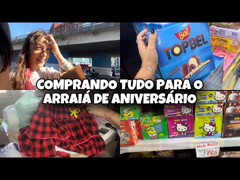 PREPARATIVOS PRA FESTA JUNINA -COMPRANDO OS DOCES , ROUPA DA ANIVERSARIANTE , DECORAÇÃO -MANUHFAZ11