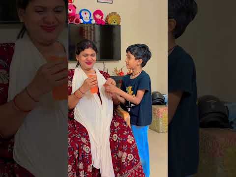 शौर्य ने सिखाया मम्मी को कोका-कोला पीना🍾🥤🧋#shorts #youtubeshorts #viralvideo #shouryakemasti